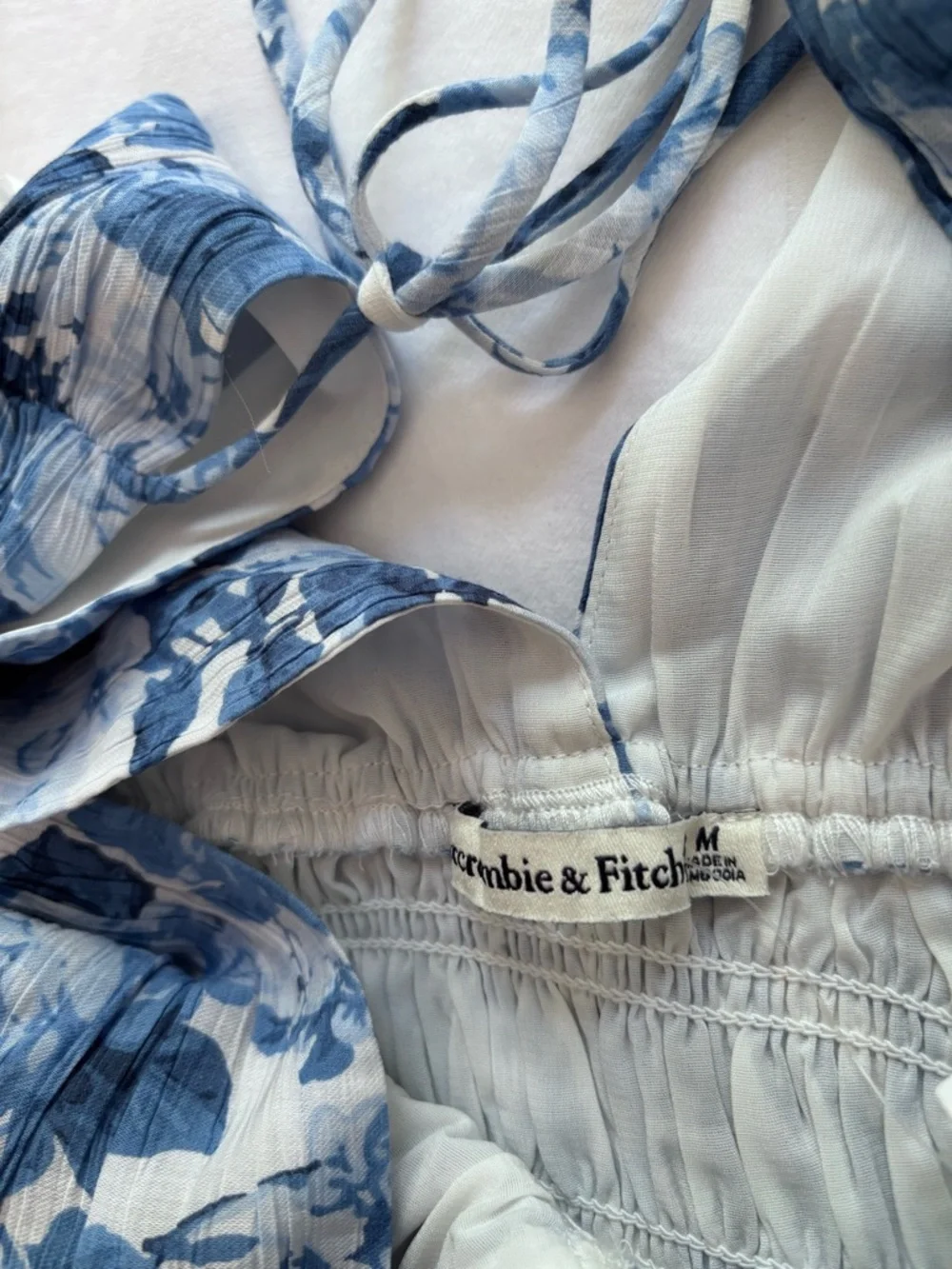 Abercrombie & Fitch Blue Floral Maxi Dress - Medium (NWT)